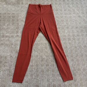 Nike Dri Fit High Rise Leggings Women's S Pumpkin Orange 7/8 Length Run Gym Walk